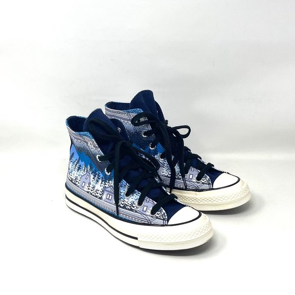 💖MEGA SALE💖Converse Chuck 70 Holiday Midnight Navy Egret Black Women  172135C - Picture 10 of 11